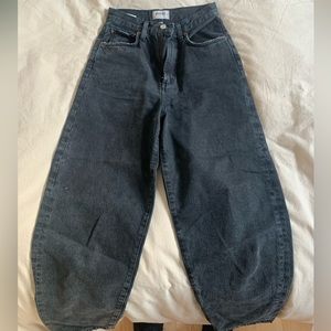 Agolde balloon jean, size 24, black